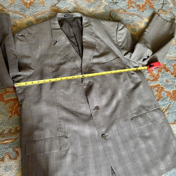 Gerald Austin Men's Plaid Suit Blazer 50L Pants 44L Matching Set - Picture 6 of 16